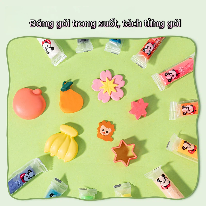 Đất Nặn Deli 12 24 Màu Siêu Nhẹ Mềm Mịn Không Mùi An Toàn Không Độc Hại Đất Sét Nhẹ DIY Thủ Công Đa Màu