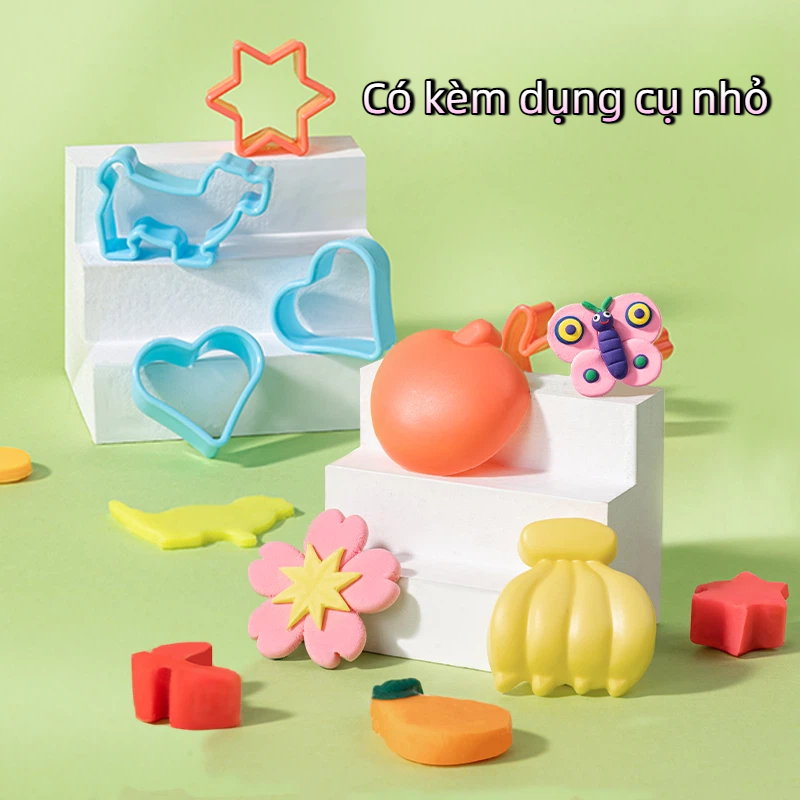 Đất Nặn Deli 12 24 Màu Siêu Nhẹ Mềm Mịn Không Mùi An Toàn Không Độc Hại Đất Sét Nhẹ DIY Thủ Công Đa Màu