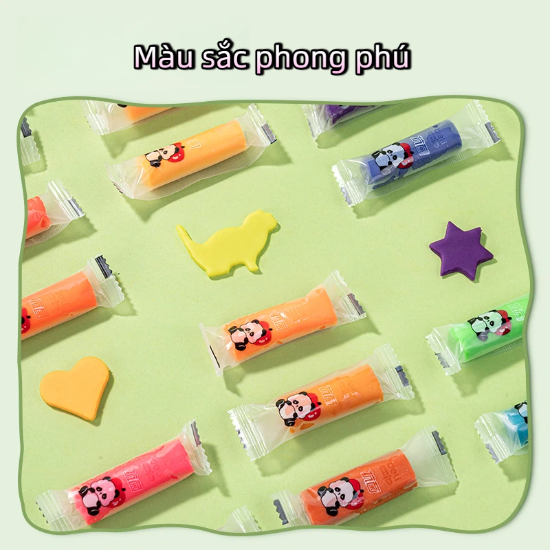 Đất Nặn Deli 12 24 Màu Siêu Nhẹ Mềm Mịn Không Mùi An Toàn Không Độc Hại Đất Sét Nhẹ DIY Thủ Công Đa Màu