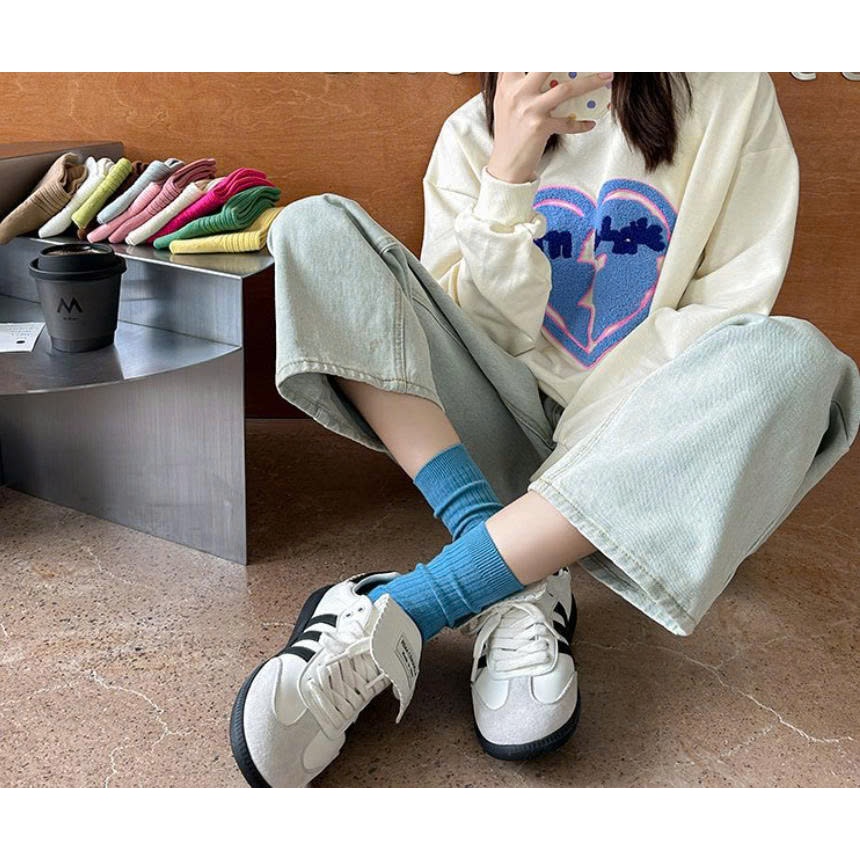 Vớ cotton nữ cao cổ đủ màu phong cách Hàn Quốc, trẻ trung, năng động.