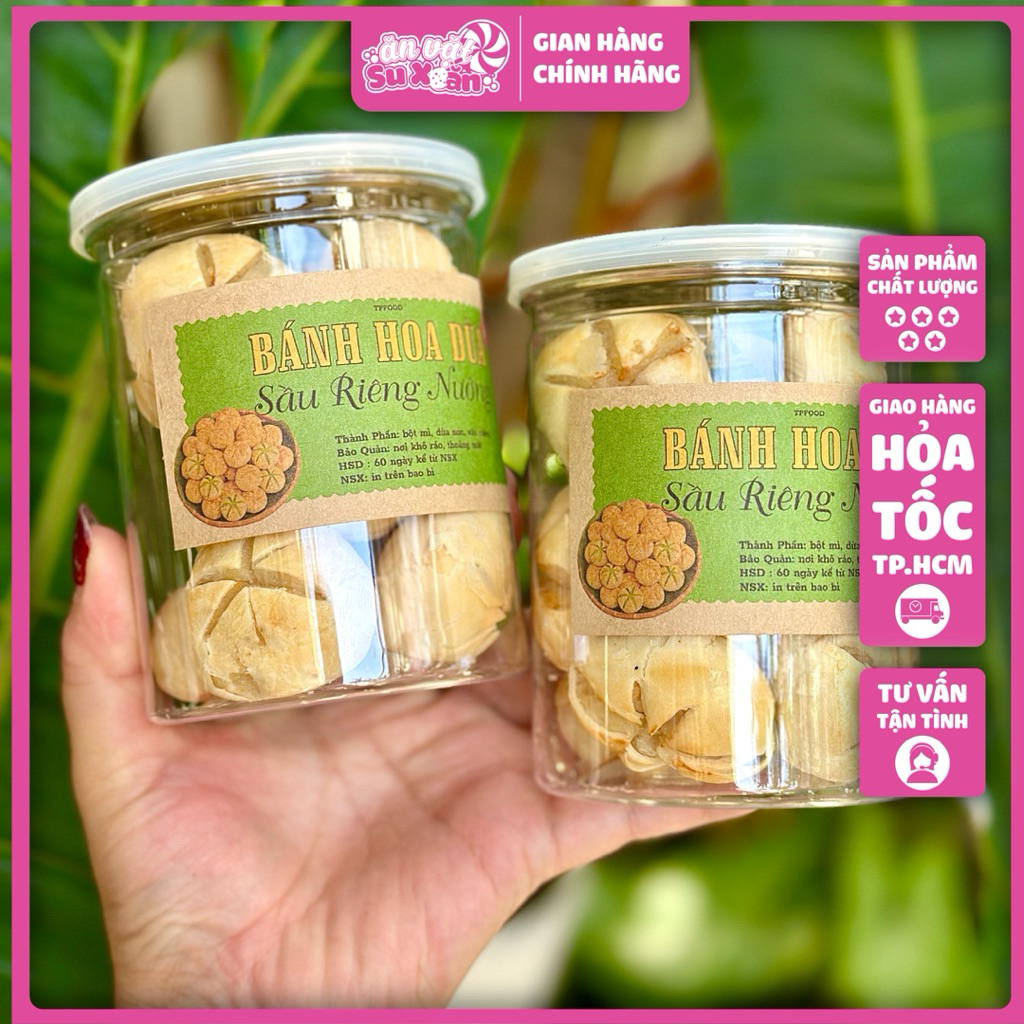 Bánh Hoa Mai Dừa - Sầu Riêng Thơm Dẻo Ăn Vặt Su Xoắn