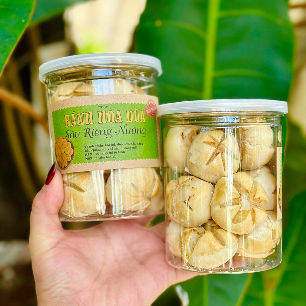 Bánh Hoa Mai Dừa - Sầu Riêng Thơm Dẻo Ăn Vặt Su Xoắn