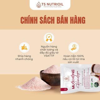 TS Nutrioil Muối Hồng Himalaya Hạt Mịn 500g, Giàu 84 Khoáng Chất, Tốt Cho Tim Mạch, Ăn Kiêng, Detox