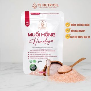 TS Nutrioil Muối Hồng Himalaya Hạt Mịn 500g, Giàu 84 Khoáng Chất, Tốt Cho Tim Mạch, Ăn Kiêng, Detox