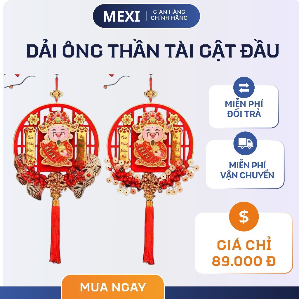 Dải Treo Ông Thần Tài Lắc Lư , Khánh Quạt, Dải Chữ , Lì Xì Decor Nhà Cửa Trang Trí Tết 2026 Mang Lại May Mắn