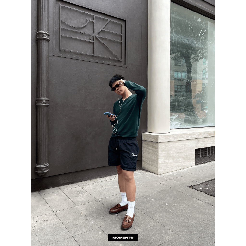 Quần Short Dù MOMENT "WRINKLED NYLON SHORTS" Chất Dù Unisex Thể Thao | BigBuy360 - bigbuy360.vn