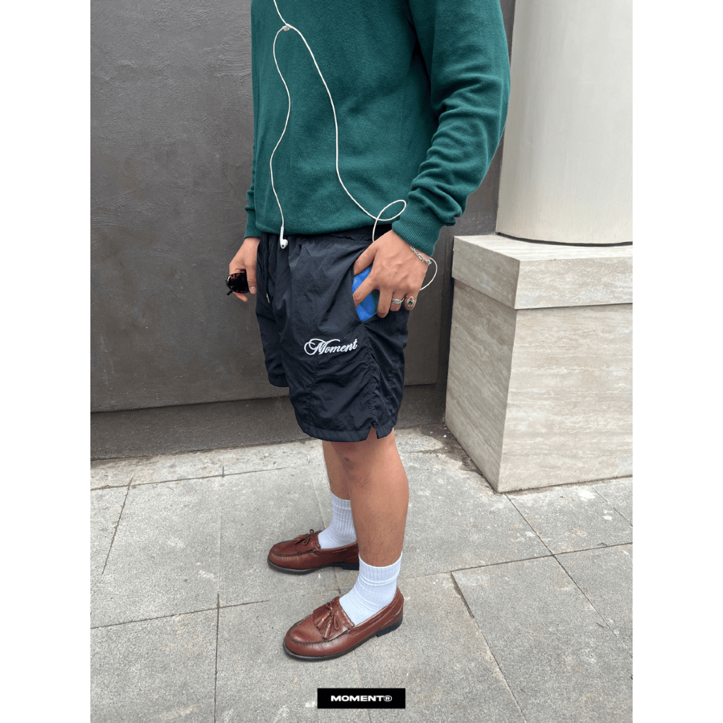 Quần Short Dù MOMENT "WRINKLED NYLON SHORTS" Chất Dù Unisex Thể Thao | BigBuy360 - bigbuy360.vn