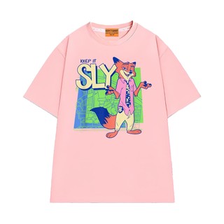 Áo Thun Hoạt Hình NGỐ TEE Zootopia 2 Nhân Vật Cảnh Sát Cáo Nick Wilde Vải Cotton 75 Mềm Mịn