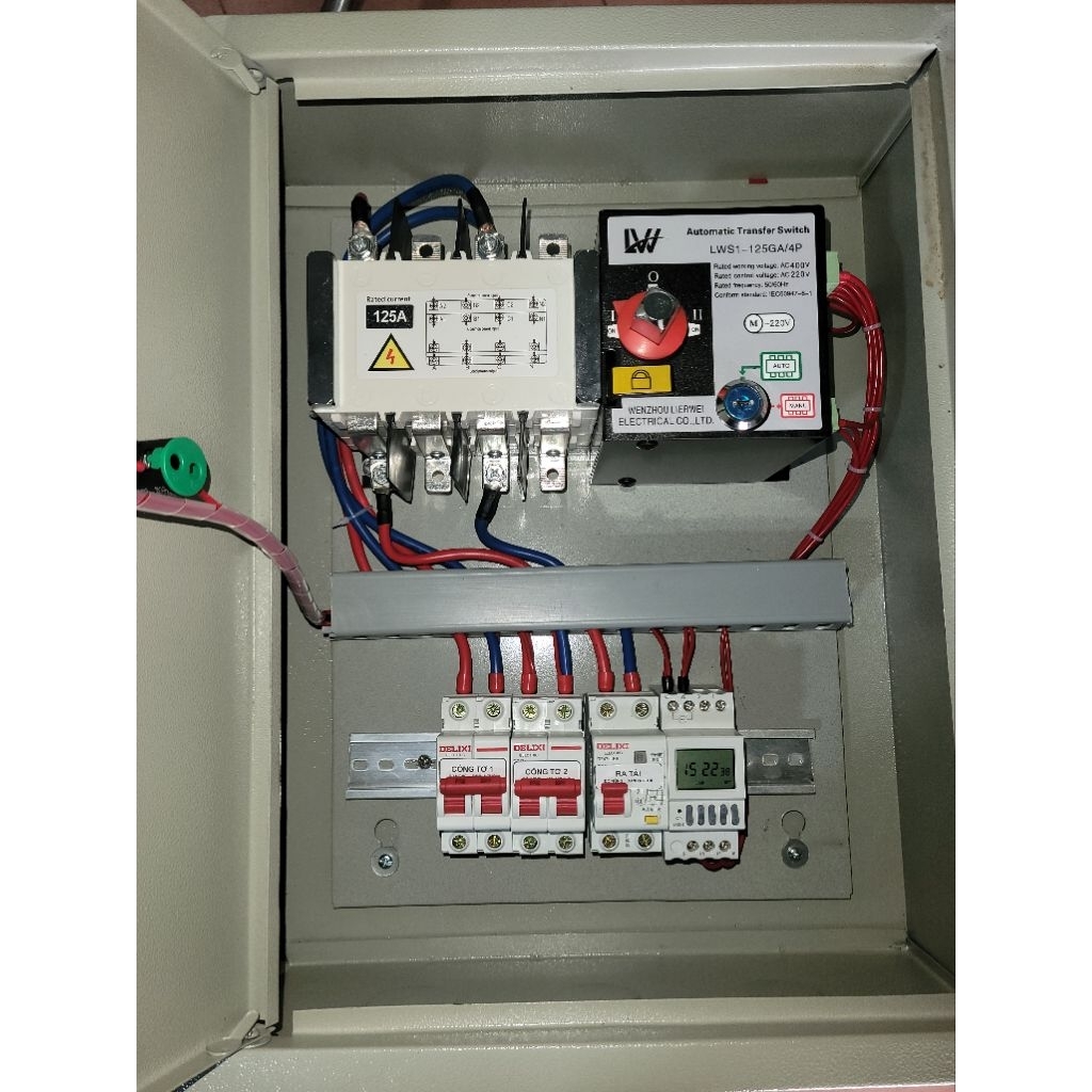 Tủ chuyển nguồn 2 công tơ SIÊU BỀN - TẢI THỰC CỰC LỚN - dùng cho 2 công tơ 3 Pha hoặc 1 Pha - BẢO HÀNH 2 NĂM