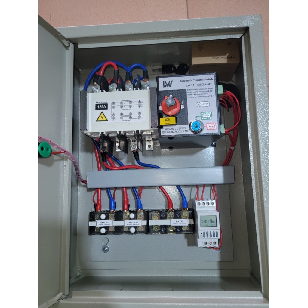 Tủ chuyển nguồn 2 công tơ SIÊU BỀN - TẢI THỰC CỰC LỚN - dùng cho 2 công tơ 3 Pha hoặc 1 Pha - BẢO HÀNH 2 NĂM