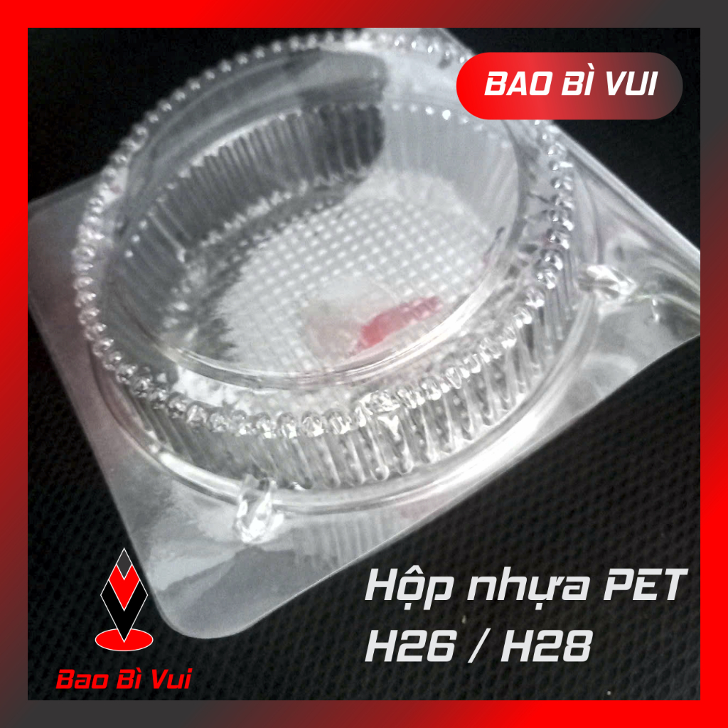 [100 cái] Hộp đựng bánh H30 / H50 / H55 / H25 / H21 /DTD/ H26 / H28 nhựa PET - BAO BÌ VUI