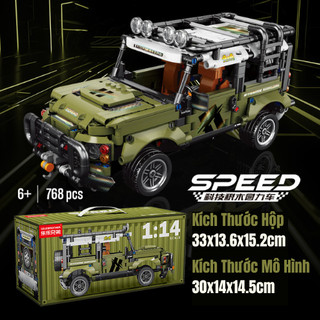[Kèm Động Cơ] Mô hình lắp ráp siêu xe Lambo OFF Road 1:14, Mô Hình Đồ Chơi Xếp Hình Chạy Cót Siêu Xe LeleBrother
