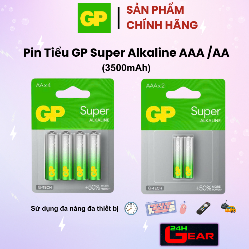 Pin tiểu đa năng GP Super Alkaline AA / AAA 1,5V Cao Cấp (3500mAh ...