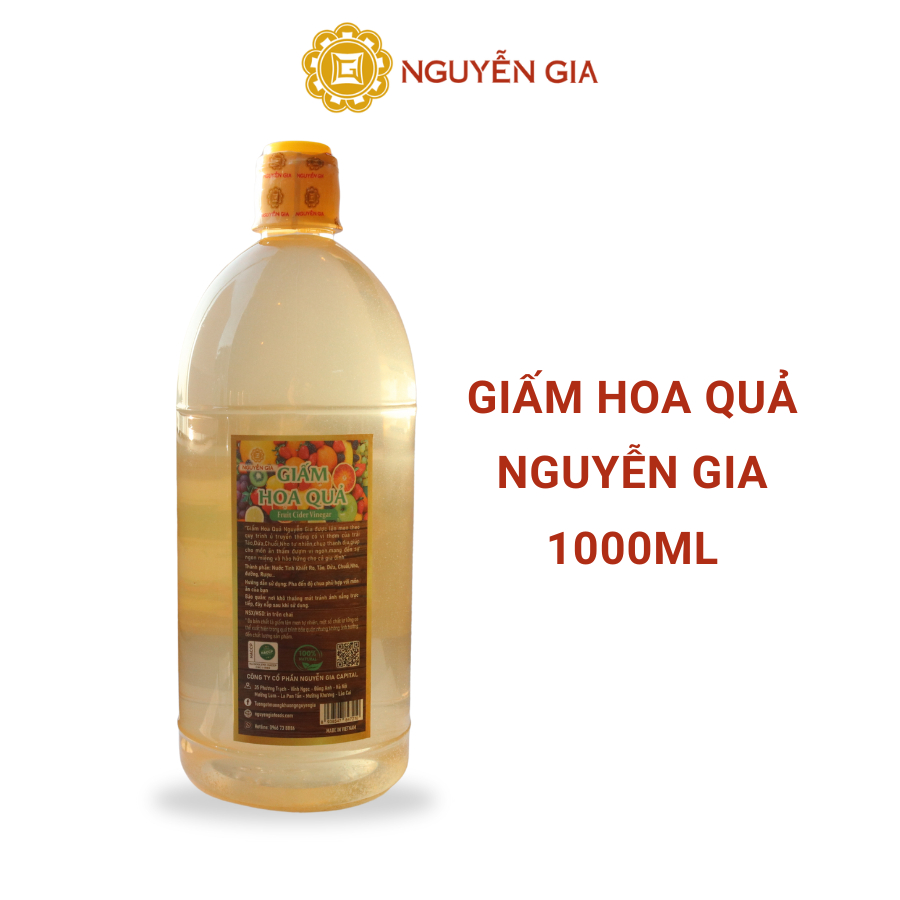 Giấm Hoa Quả Nguyễn Gia Lên Men Tự Nhiên 500ml / 1L NGG006 các size