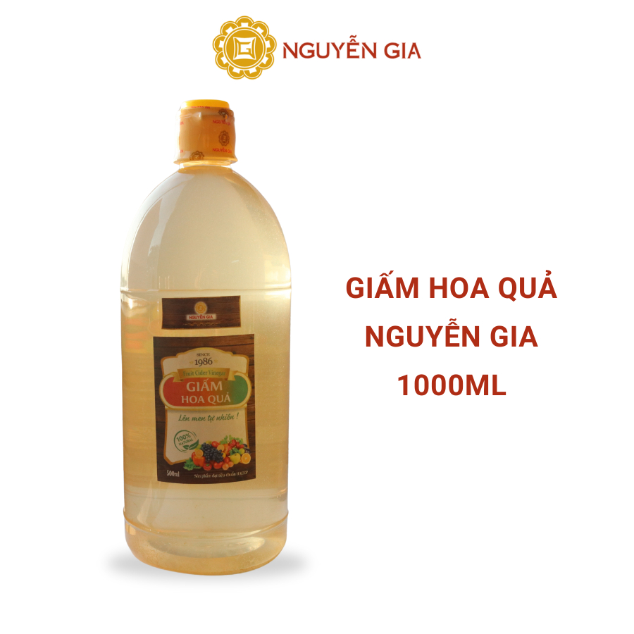 Giấm Hoa Quả Nguyễn Gia Lên Men Tự Nhiên 500ml / 1L NGG006 các size