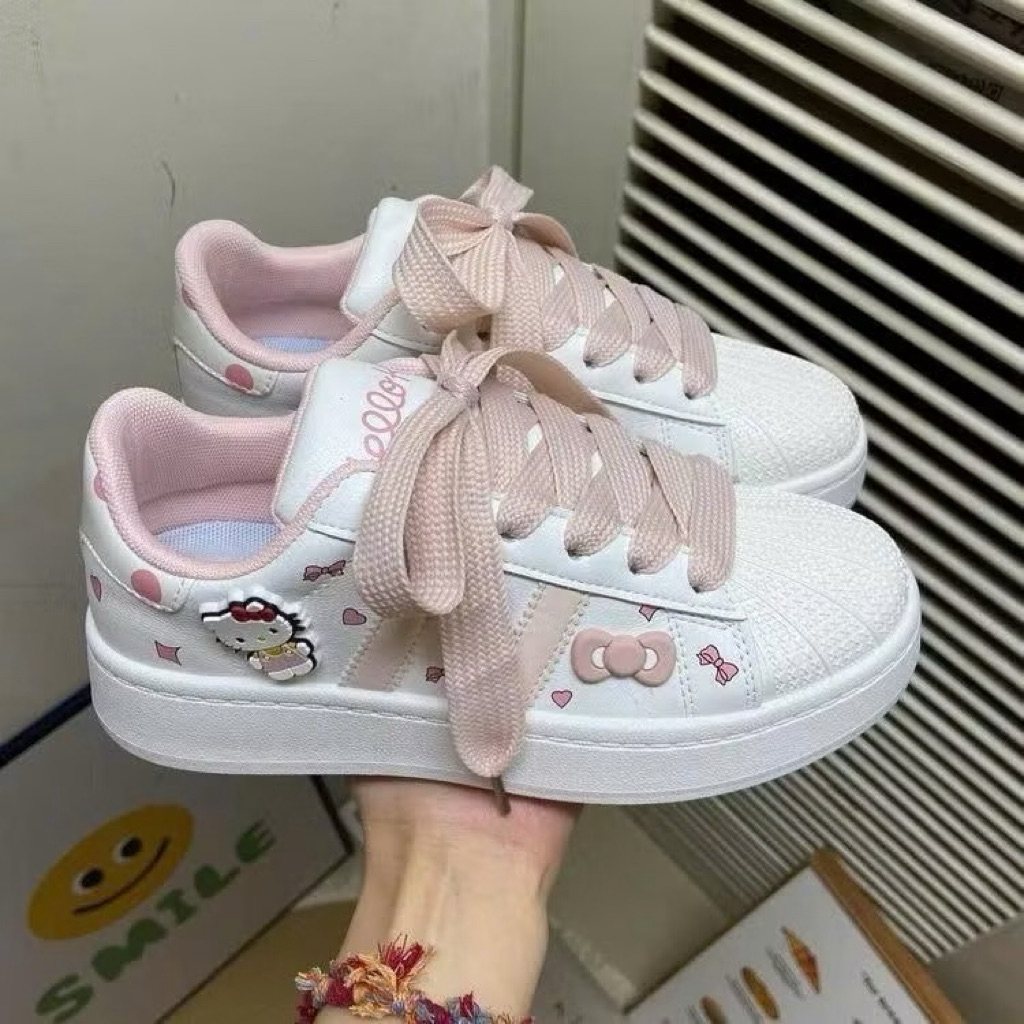 Giày Nữ,Giày Thể Thao Kitty Mũi Sò 2 Màu Dễ Thương