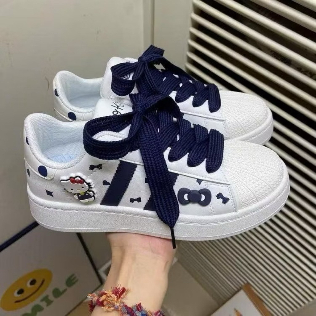 Giày Nữ,Giày Thể Thao Kitty Mũi Sò 2 Màu Dễ Thương