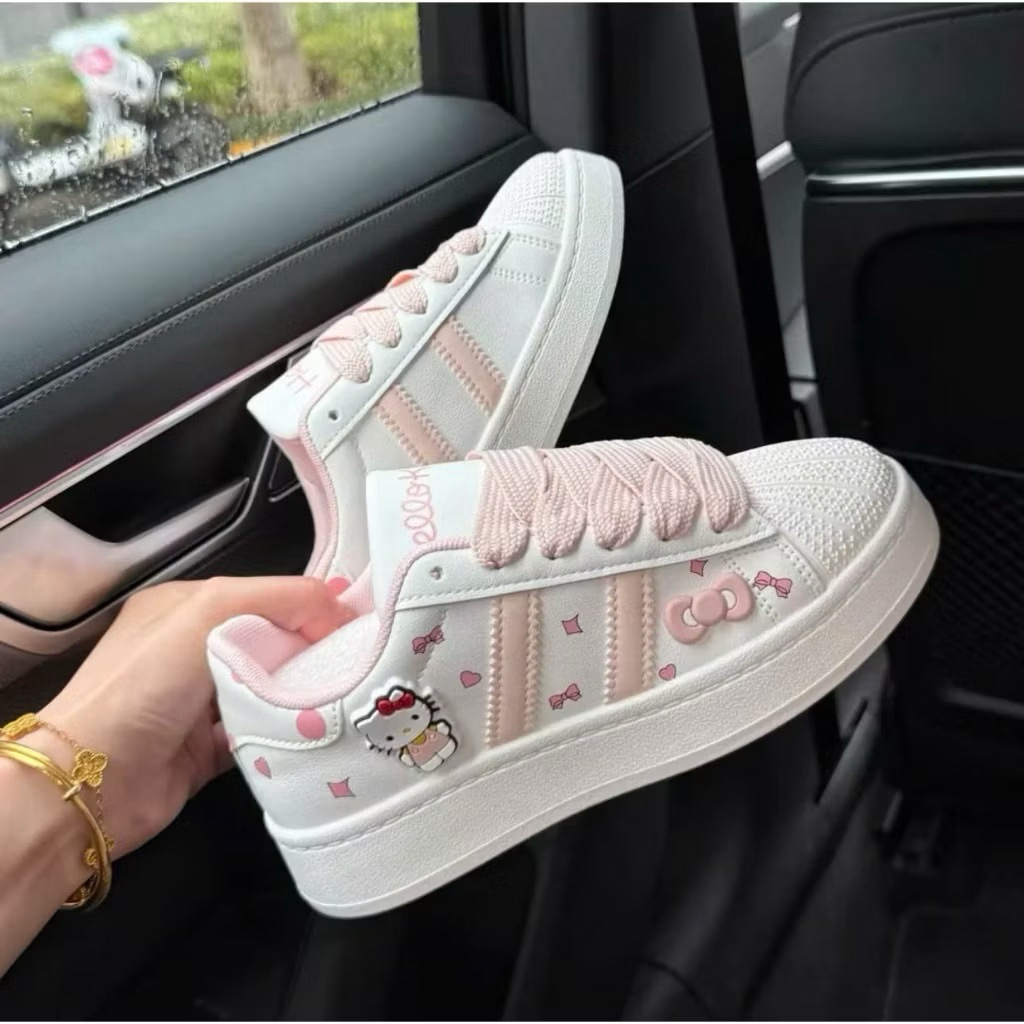 Giày Nữ,Giày Thể Thao Kitty Mũi Sò 2 Màu Dễ Thương