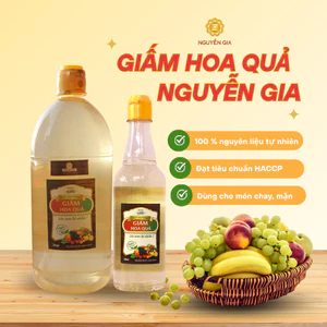 Giấm Hoa Quả Nguyễn Gia Lên Men Tự Nhiên 500ml / 1L NGG006 các size