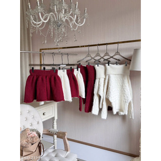 Set Len Áo Trễ Vai Mix Chân Váy Xoè Chuẩn Linh Hoàng