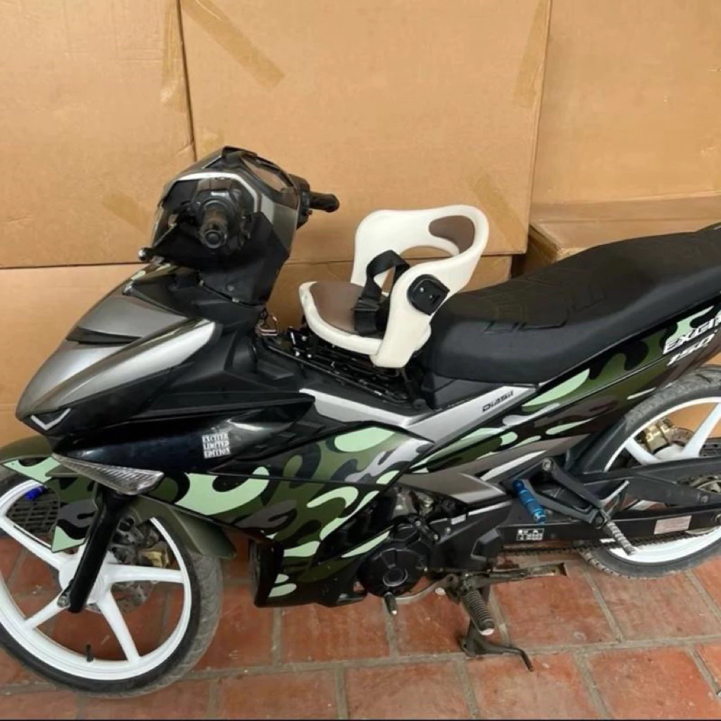 Ghế ngồi XE AB, ghế xe GA 106 / ghế xe số cho bé đệm lưng quai xốp có đai an toàn Bi Bô Shop