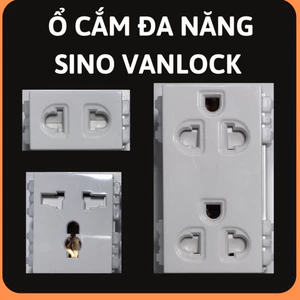Hạt ổ cắm đa năng Sino Vanlock,hạt ổ cắm đơn,đôi hai chấu, ba chấu Sino Vanlock,hạt ổ đơn, hạt ổ đơn,ổ cắm điện hai chấu