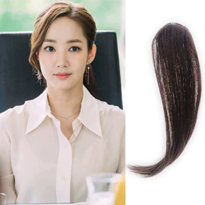 Mái giả dài lệch 1 bên – Tóc mái giả Hàn Quốc không tỉa, tự nhiên, không lộ