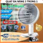 Quạt mini đa năng 3 trong 1: Để bàn – Kẹp – Treo tường,quạt mini xoay 360 độ,quạt sạc usb,quạt kẹp đầu giường,quạt mini