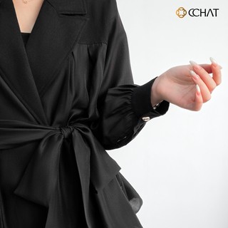 Áo Sơ Mi Nữ 𝐂𝐂𝐇𝐀𝐓 Dáng Suông Cổ Ve Trendy Chất Liệu Mềm Mại Cao Cấp 15FDV8006ST