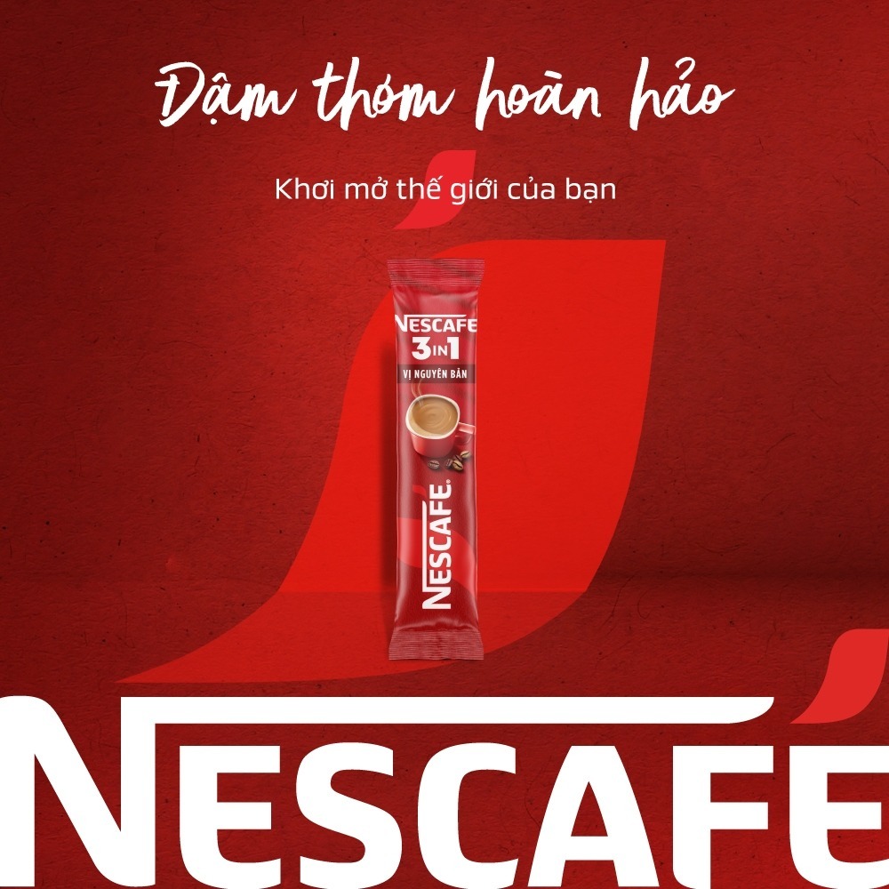 [Tặng Bộ 3 hũ đựng gia vị NESCAFÉ] Bịch Cà phê Hòa tan NESCAFÉ VỊ NGUYÊN BẢN 46 gói Đậm Thơm Hoàn Hảo
