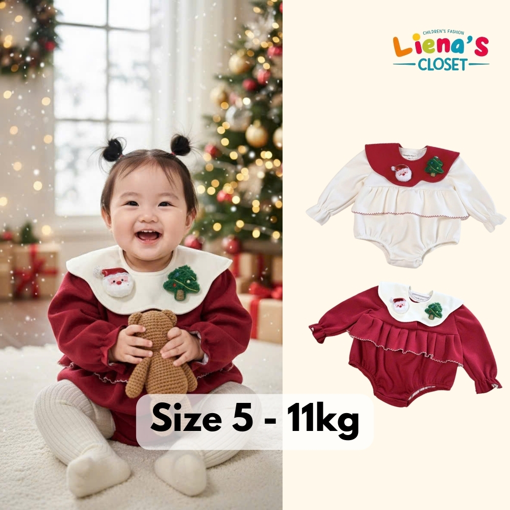 Set Bodysuit TẾT 2026 Bé Gái Liena's Closet Chất Nỉ 2 Da Cao Cấp Ấm Áp Thiết Kế Mới Mẻ Hiện Đại Phù Hợp Cho Bé Yêu