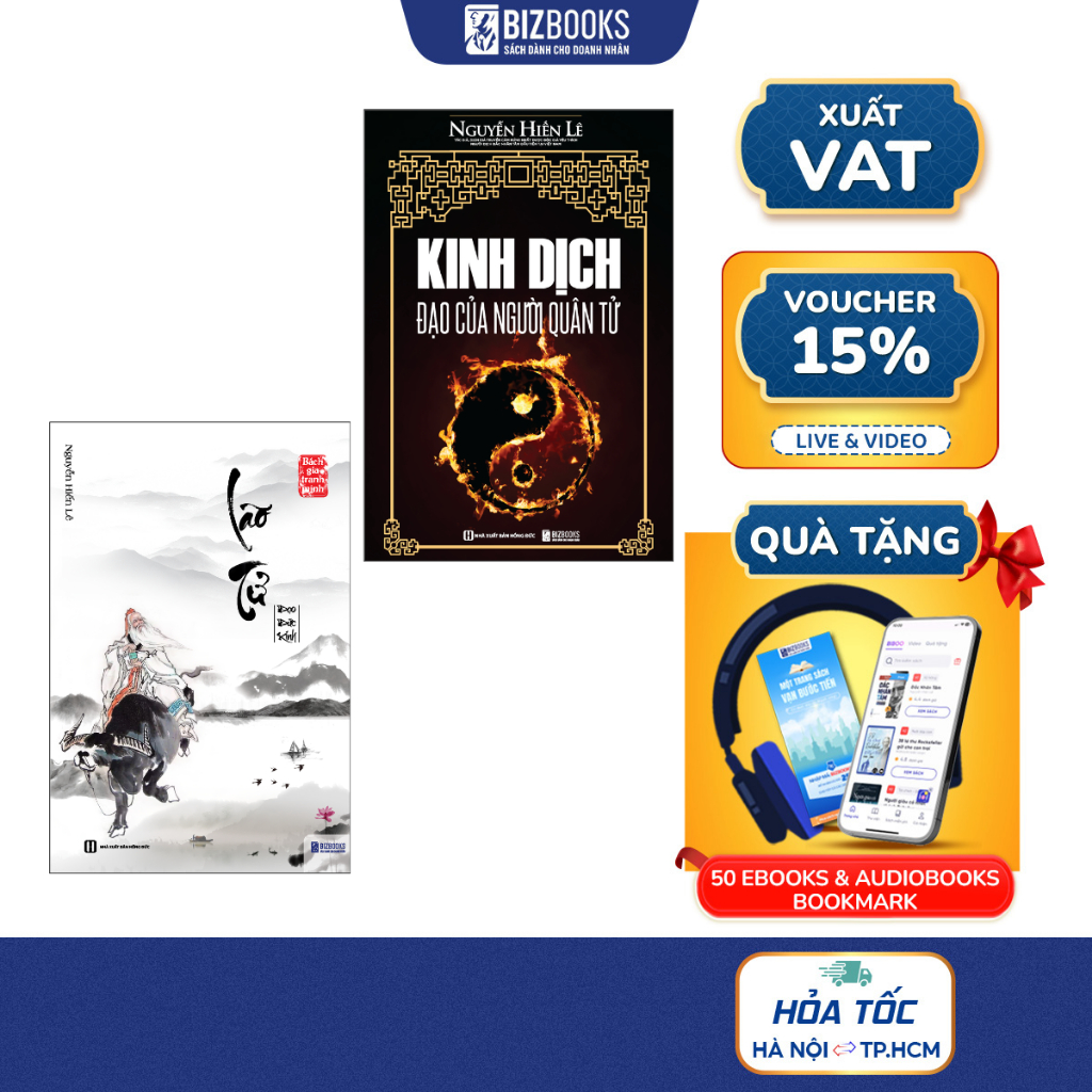 Combo Sách Kinh Dịch - Đạo Của Người Quân Tử Và Lão Tử Đạo Đức Kinh - Bizbooks - Nguyễn Hiến Lê