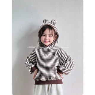 [B&G] Sét bộ thu đông áo kẻ sọc Quần bo gối phối patch sọc cực dễ thương cho bé gái từ 10-45kg