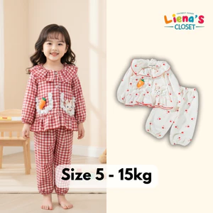 Set Dài Tay Thu Đông Bé Gái Liena's Closet Chất Đũi Mềm An Toàn Cho Bé Dễ Mặc Đi Học Đi Chơi DT11
