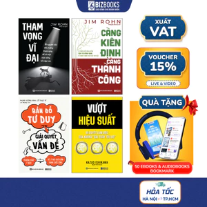 Combo Sách Thành Công: Tham Vọng Vĩ Đại Và Càng Kiên Định, Càng Thành Công, Bản Đồ Tư Duy, Vượt Hiệu Suất