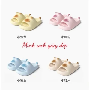 Dép Nhựa Eva Hình Mèo Dễ Thương, Dép Nữ Quai Ngang Mũi Hở Mềm Êm Chống Trơn Trượt Nhiều Màu Cute