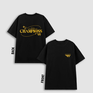 Áo phông nam nữ unisex form vừa T1 6 sao Champion V6, áo thun tay ngắn cổ tròn cotton mềm mát - ta/tb2107