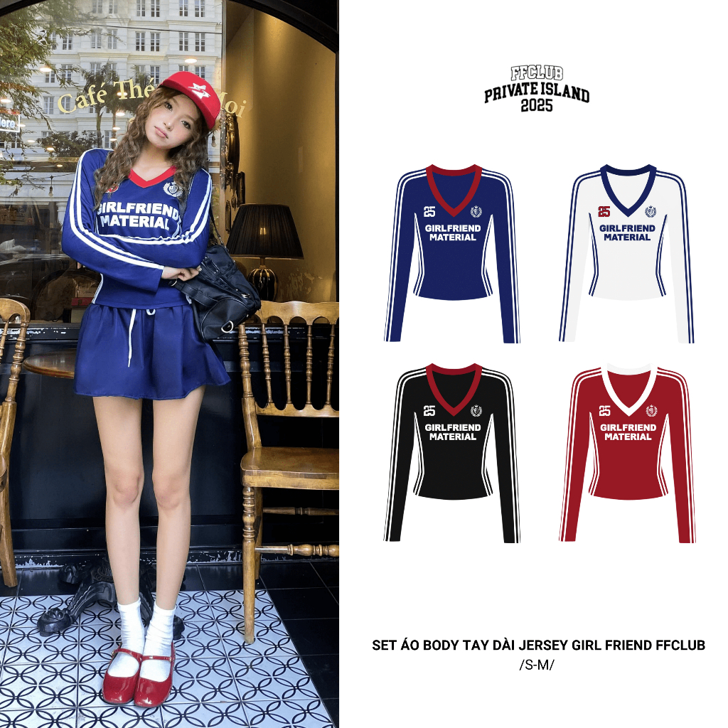[CÓ TÁCH SET] Set Áo body Jersey Tay dài GIRL FRIEND FFCLUB