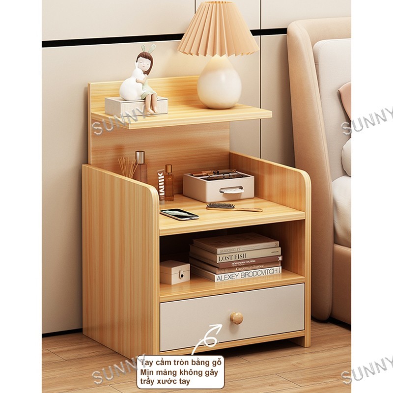 SUNNY Tủ đầu giường lưu trữ có ngăn kéo thiết kế đơn giản tiện dụng phù hợp phòng ngủ giúp sắp
