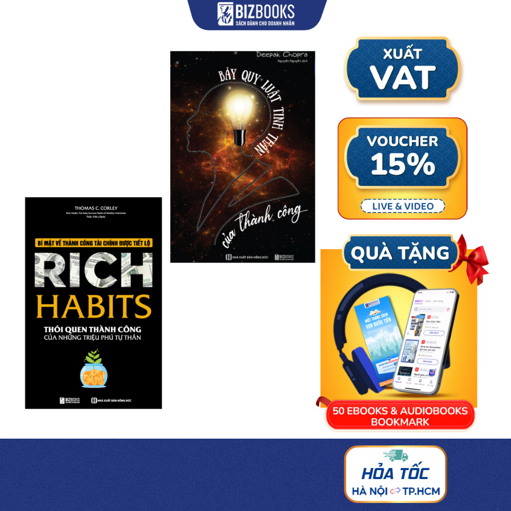 Combo Sách Rich Habits - Thói Quen Thành Công Của Những Triệu Phú Tự Thân Và Bảy Quy Luật Tinh Thần Của Thành Công