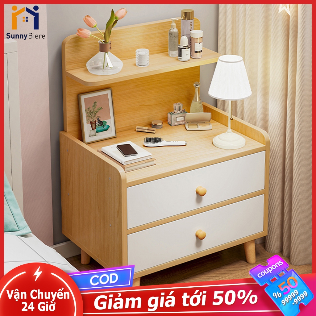 SUNNY Tủ đầu giường lưu trữ có ngăn kéo thiết kế đơn giản tiện dụng phù hợp phòng ngủ giúp sắp