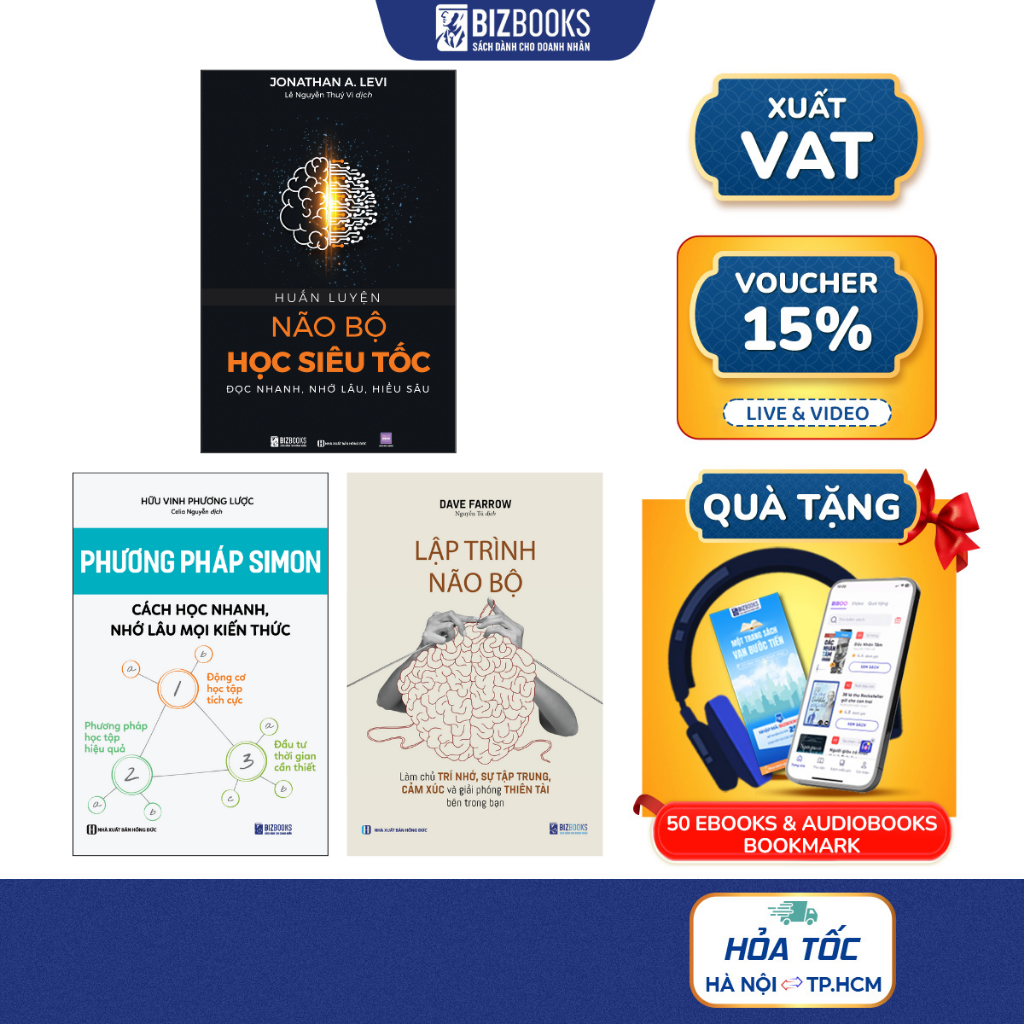 Sách - Huấn luyện lập trình não bộ, phương pháp Simon học nhanh, nhớ lâu mọi kiến thức Bizbooks