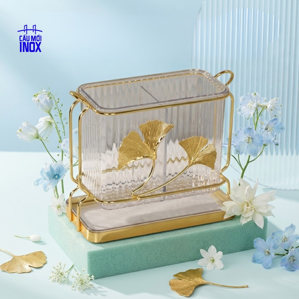 Ống đựng đũa muỗng để bàn/treo tường, chịu lực 10kg, thiết kế hiện đại, sang trọng cho mọi căn bếp