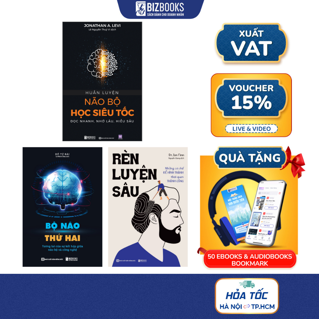 Sách - Huấn Luyện Não Bộ Học Siêu Tốc, Bộ Não Thứ Hai, Rèn Luyện Sâu Bizbooks