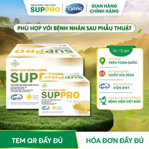 Combo 2 hộp Súp dinh dưỡng SUPPRO hỗ trợ cung cấp năng lượng cao hộp 12 gói