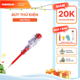 Bút thử điện Nanoco màu đỏ model NEP1502 loại 2 đầu vít tiện lợi