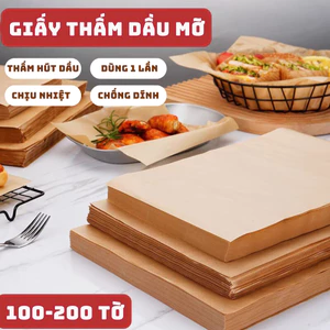 Giấy Thấm Dầu Mỡ Dùng Một Lần Chống Dính Chịu Nhiệt, Giấy Nến Dùng Nướng Bánh, Chiên Rán Tiện Lợi