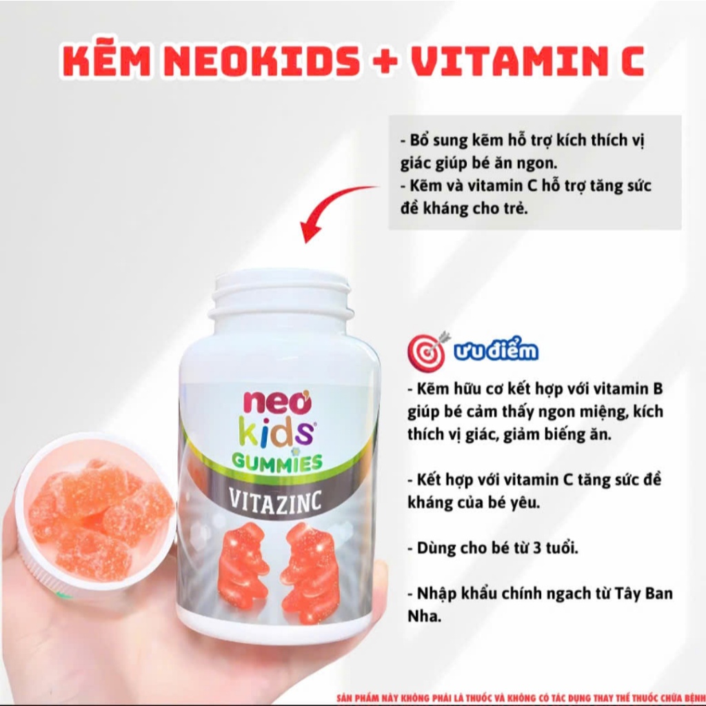 BỘ 3 GUMMIES NEOKIDS - CANXI, DHA, KẼM hộp 60 viên nhai+ quà