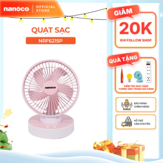 Quạt sạc điện mini Nanoco model NRF6215 (5 cánh, công suất 5W)