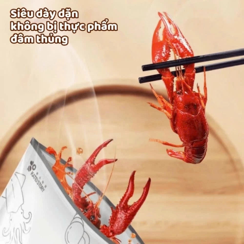 Combo 50 Túi zip bạc nhôm tái sử dụng đựng thực phẩm chống thấm chống mùi dùng tủ lạnh tủ đông